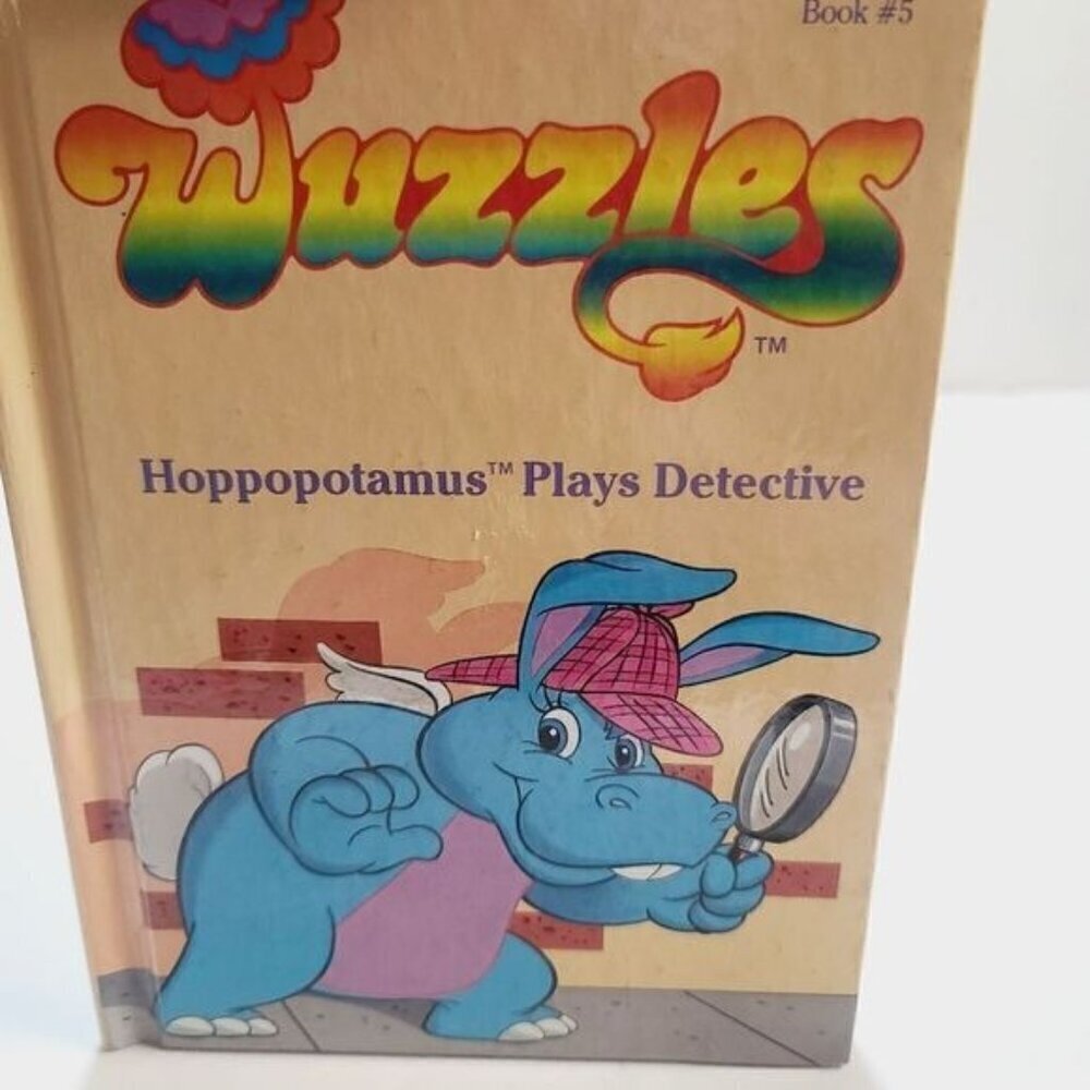 Vintage 1984 Wuzzles Hoppopotamus Plays Detective #5 Collector Series Book
